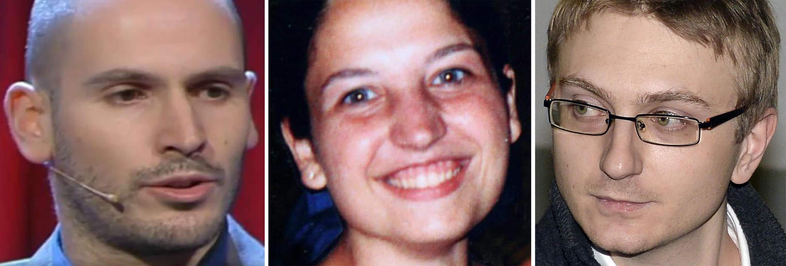 Una combo con Andrea Sempio (L), Chiara Poggi e Alberto Stasi.