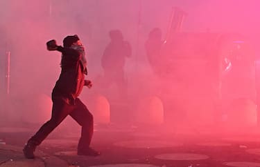 Un momento degli scontri