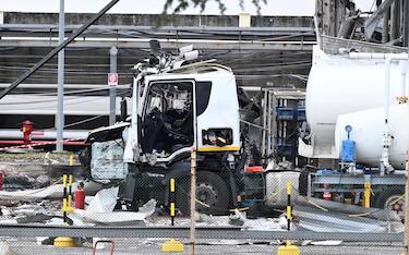 Il giorno dopo l’esplosione al deposito carburanti di eni a Calenzano  Firenze 10 Dicembre  2024  ANSA/CLAUDIO GIOVANNINI