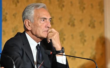 Gabriele Gravina Federal President during New Italy Manager Gennaro Gattuso at the Grand Hotel Parco dei Principi on June 19, 2025 in Rome, Italy.  during  Press Conference Gennaro Gattuso new CT Italy, Other in Rome, Italy, June 19 2025