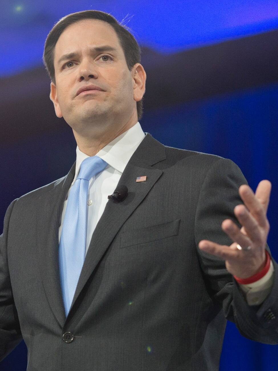 Republican presidential candidate Marco Rubio speaks at the 43rd Annual Conservative Political Action Conference (CPAC) at the Gaylord National Resort & Convention Center in National Harbor, Maryland, USA, 05 March 2016. Republican presidential candidates Ted Cruz and John Kasich spoke earlier in the week. Photo: Ron Sachs/CNP - NO WIRE SERVICE -