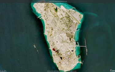 Una veduta satellitare dell'isola di Kharg