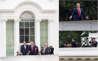 donald trump sul tetto della casa bianca
