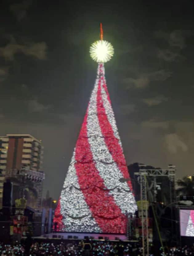 L’albero di Natale realizzato per l’Arbol Gallo Festival in Guatemala
