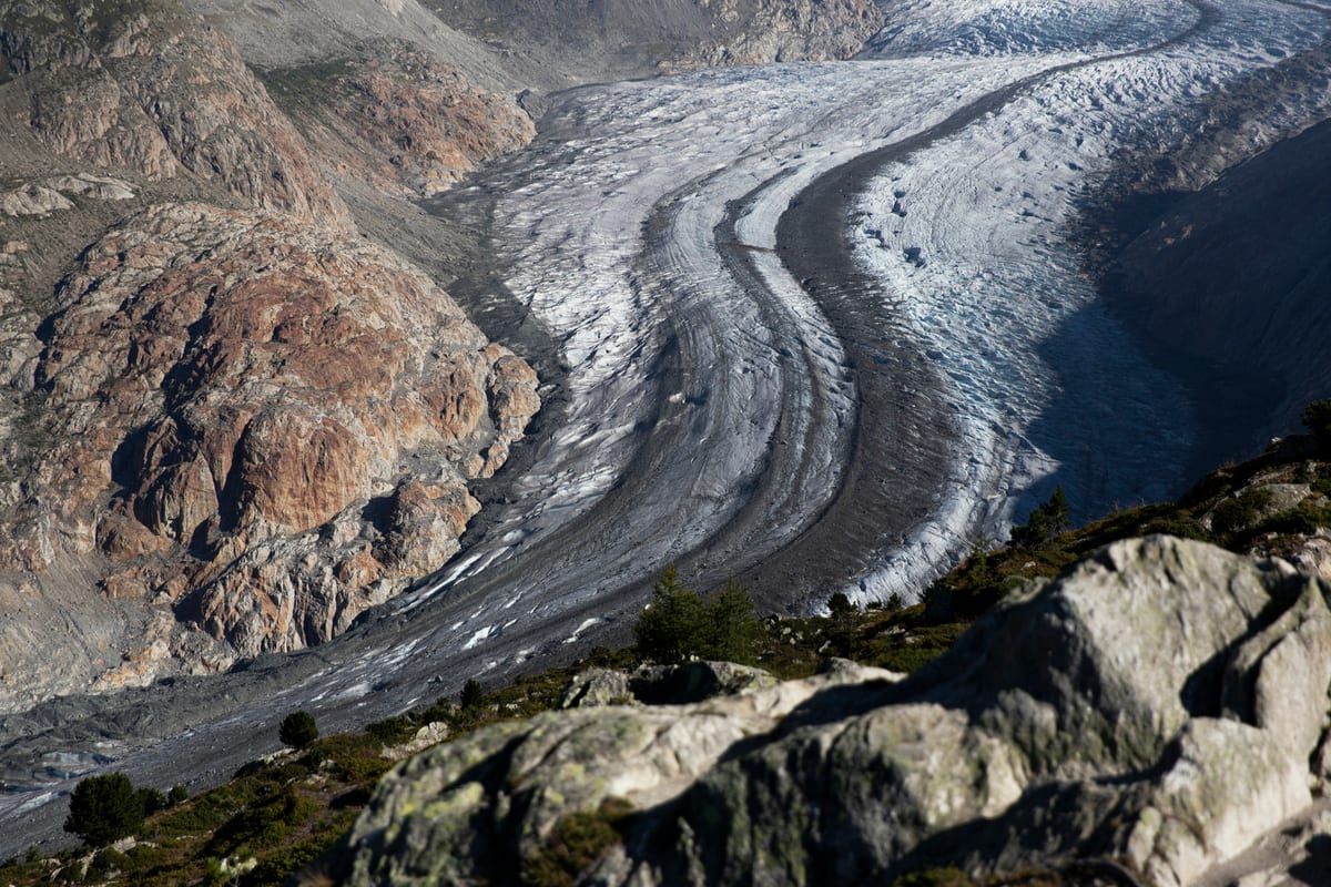 Il ghiacciaio Aletsch in Svizzera