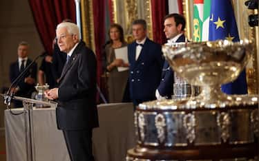 Roma - Italia, 4 maggio 2026: Sergio Mattarella. Un incontro speciale al Quirinale del presidente della Repubblica Sergio Mattarella con le Nazionali italiane di tennis femminile e maschile, protagoniste di un’impresa straordinaria: la vittoria della Billie Jean King Cup 2025 e della Coppa Davis 2025. Talento, determinazione e spirito di squadra che fanno la storia dello sport italiano.