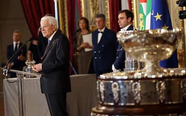 Roma - Italia, 4 maggio 2026: Sergio Mattarella. Un incontro speciale al Quirinale del presidente della Repubblica Sergio Mattarella con le Nazionali italiane di tennis femminile e maschile, protagoniste di un’impresa straordinaria: la vittoria della Billie Jean King Cup 2025 e della Coppa Davis 2025. Talento, determinazione e spirito di squadra che fanno la storia dello sport italiano.