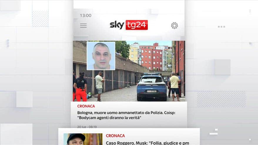 I titoli di Sky TG24 del 20 luglio, edizione delle 13
