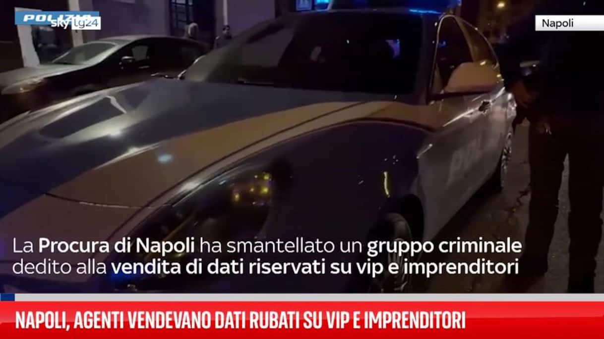 Napoli, agenti vendevano dati rubati su vip e imprenditori