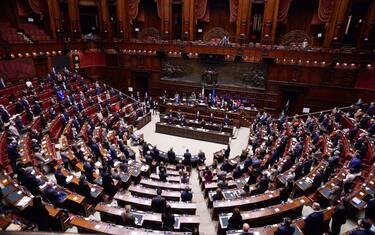 Camera dei Deputati commemorazione di David Sassoli nella foto l' aula durante il minuto di silenzio (ROMA - 2022-01-11, Stefano Carofei) p.s. la foto e' utilizzabile nel rispetto del contesto in cui e' stata scattata, e senza intento diffamatorio del decoro delle persone rappresentate