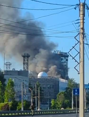 Un'immagine dell'attacco all'impianto di Cheboksary