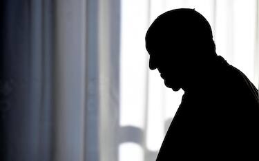 Pope Francis is silhouetted after a meeting with European Council President Donald Tusk (not pictured) at the Vatican, 05 October 2019. ANSA/ETTORE FERRARI/POOL