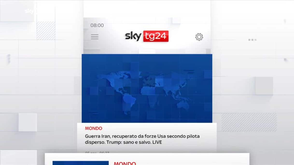I titoli di Sky TG24 del 5 aprile, edizione delle 8