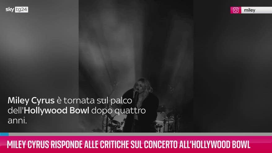 Miley Cyrus risponde a critiche sul live all’Hollywood Bowl