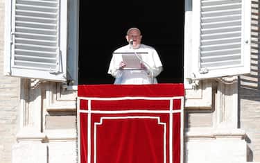 Pope Francis during the Angelus prayer in St. Peter's Square, Vatican City, 26 December 2024. ANSA/GIUSEPPE LAMI