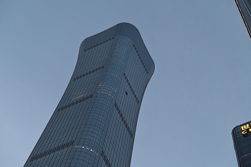 26 June 2026, China, Peking: The Citic Tower, also known as the Zun Tower. In China's capital, Beijing, a small plane apparently crashed into the city's tallest building. Photo: Johannes Neudecker/dpa (Photo by Johannes Neudecker/picture alliance via Getty Images)