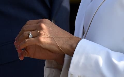 15 April 2022...On the eve of the 2020 Invictus Games in The Netherlands, Prince Harry and Meghan Markle attend an engagement in The Hague... (Photo by Justin Goff Photos/Getty Images)
