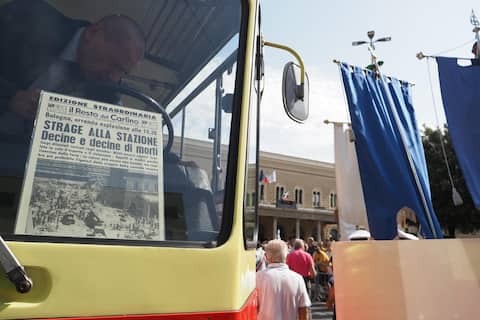 Commemorazione 39mo anniversario strage della stazione di Bologna del 2 Agosto 1980 - Bologna 2 agosto 2019 - ANSA / GIORGIO BENVENUTI