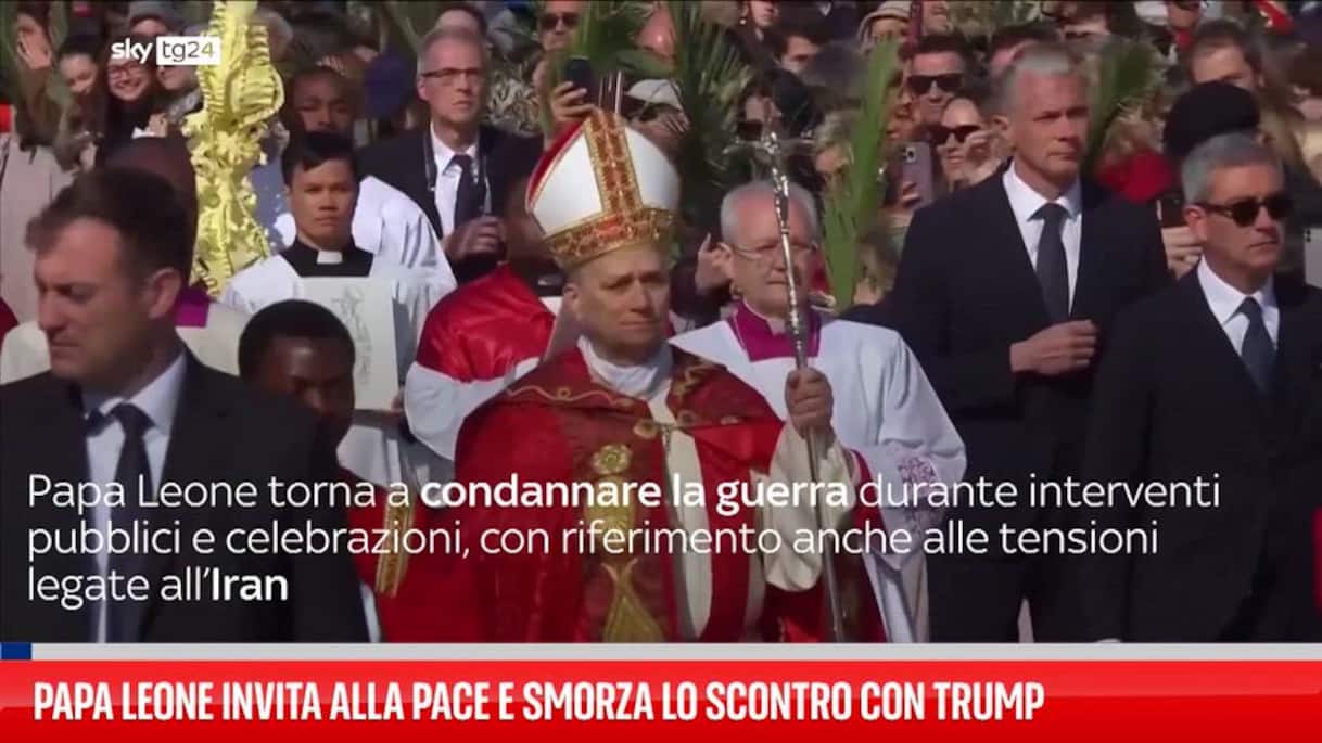 Papa Leone invita alla pace e smorza lo scontro con Trump | Video Sky TG24