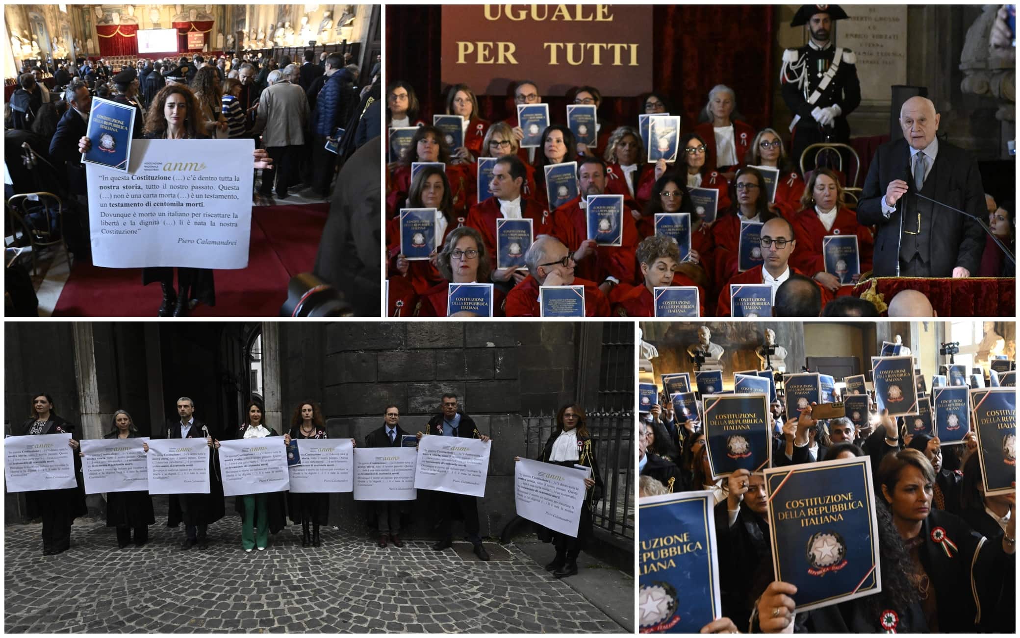 La protesta a Napoli