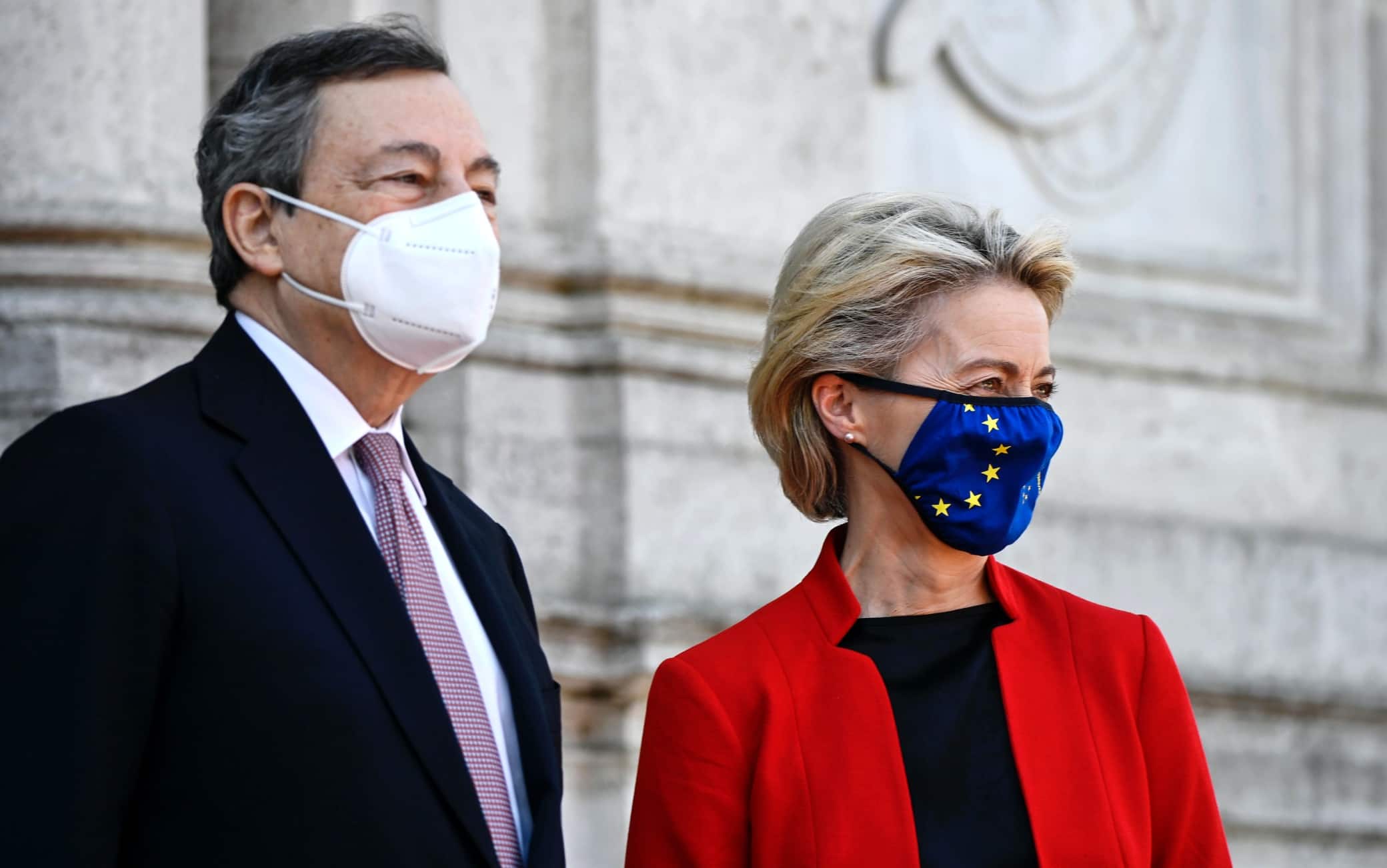 Mario Draghi e Ursula von der Leyen al Global Health Summit a Roma