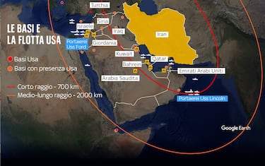 Le forze Usa nella regione