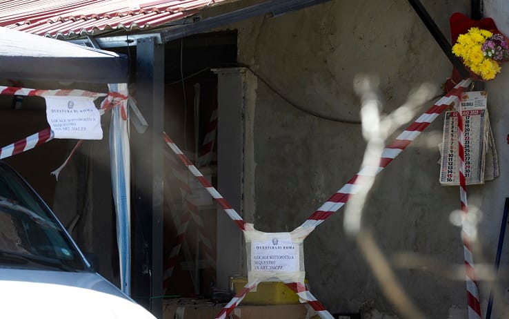Il luogo dell'omicidio a Torpignattara
