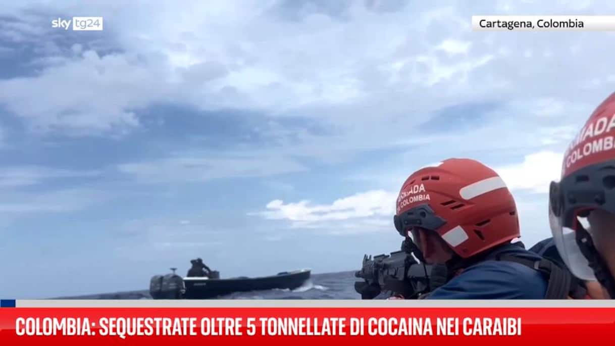 Colombia: sequestrate 5 tonnellate di cocaina nei Caraibi