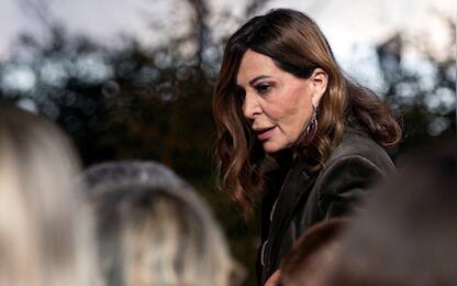 La ministra del Turismo Daniela Santanche' durante lÕevento di chiusura della manifestazione politica di Fratelli dÕltalia (Fdl), Atreju la via italiana, al Circo Massimo, Roma, 15 dicembre 2024. ANSA/ANGELO CARCONI