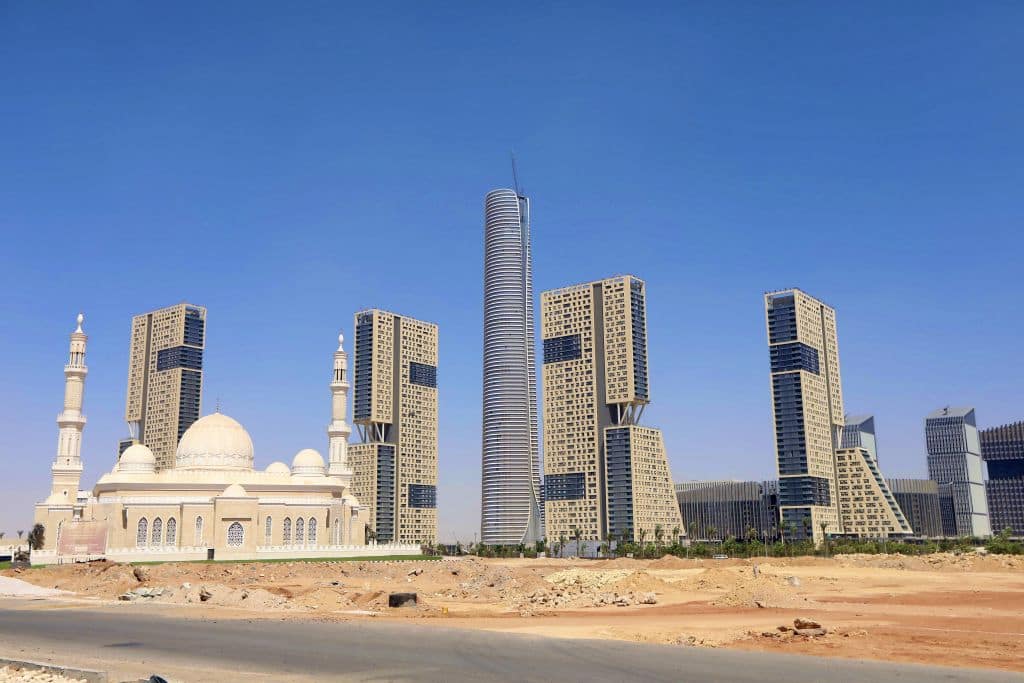 CAIRO, EGYPT- SEPTEMBER 11: A general view of the administrative capital of Egypt, which started to be built in 2015 to solve the population density and traffic congestion in one of the most populous cities in the world, Cairo capital of Egypt on September 11, 2023. The new capital, built on an area of approximately 700 kilometers, and located on 60 kilometers to the east of Cairo, includes the presidency, prime ministry, parliament, ministries and other government buildings as well as embassies. In the financial center of the new capital, there are buildings of the Egyptian and world banks, and many skyscrapers such as the Iconic Tower, which is the tallest building in Africa. The project will also include houses, hotels, mosques, churches, parks, universities, research and cultural centers and a new international airport. The administrative capital, built with environmentally friendly technologies, is expected to be connected to Cairo by a metro line. (Photo by Fareed Kotb/Anadolu Agency via Getty Images)