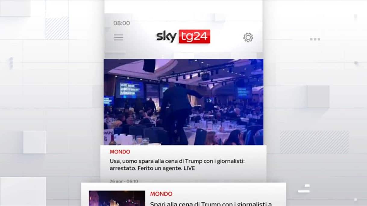 I titoli di Sky TG24 del 26 aprile, edizione delle 8
