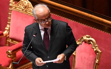Il ministro dell'Interno, Matteo Piantedosi, nel corso del question time al Senato, Roma 31 ottobre 2024.
ANSA/MAURIZIO BRAMBATTI