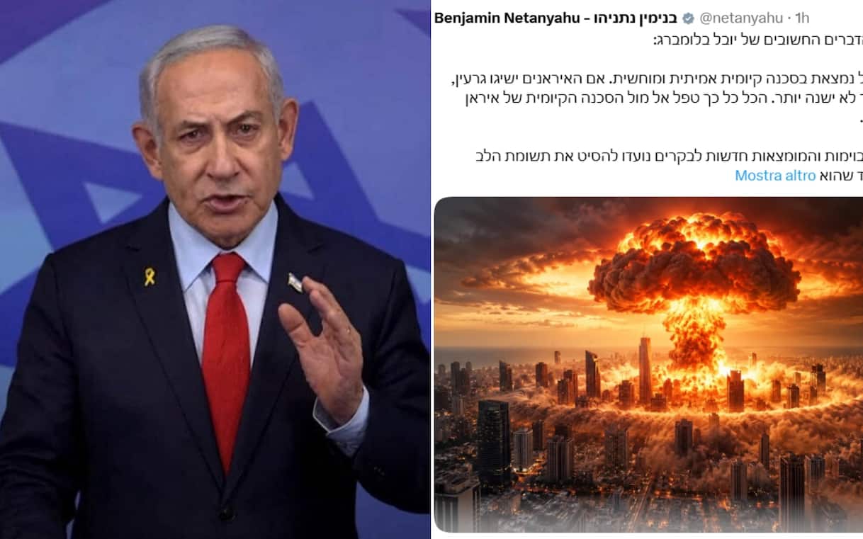 Netanyahu posta bomba atomica su Tel Aviv: 'Israele in pericolo' - Sky TG24