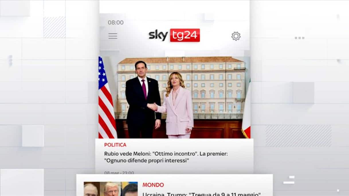 I titoli di Sky TG24 del 9 maggio, edizione delle 8