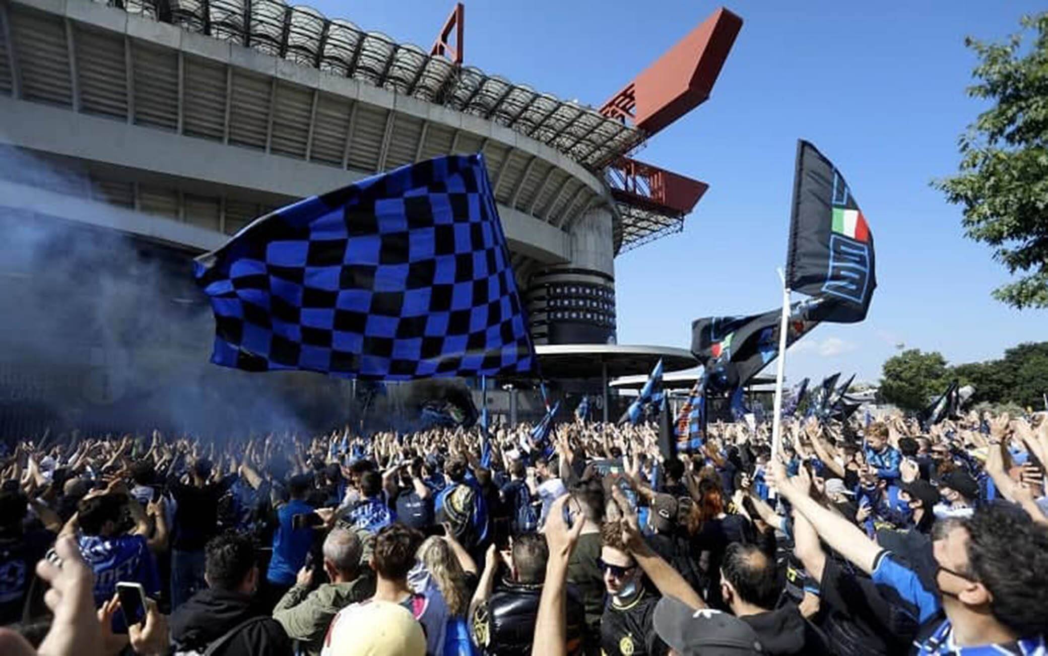 La festa scudetto dell'Inter a San Siro