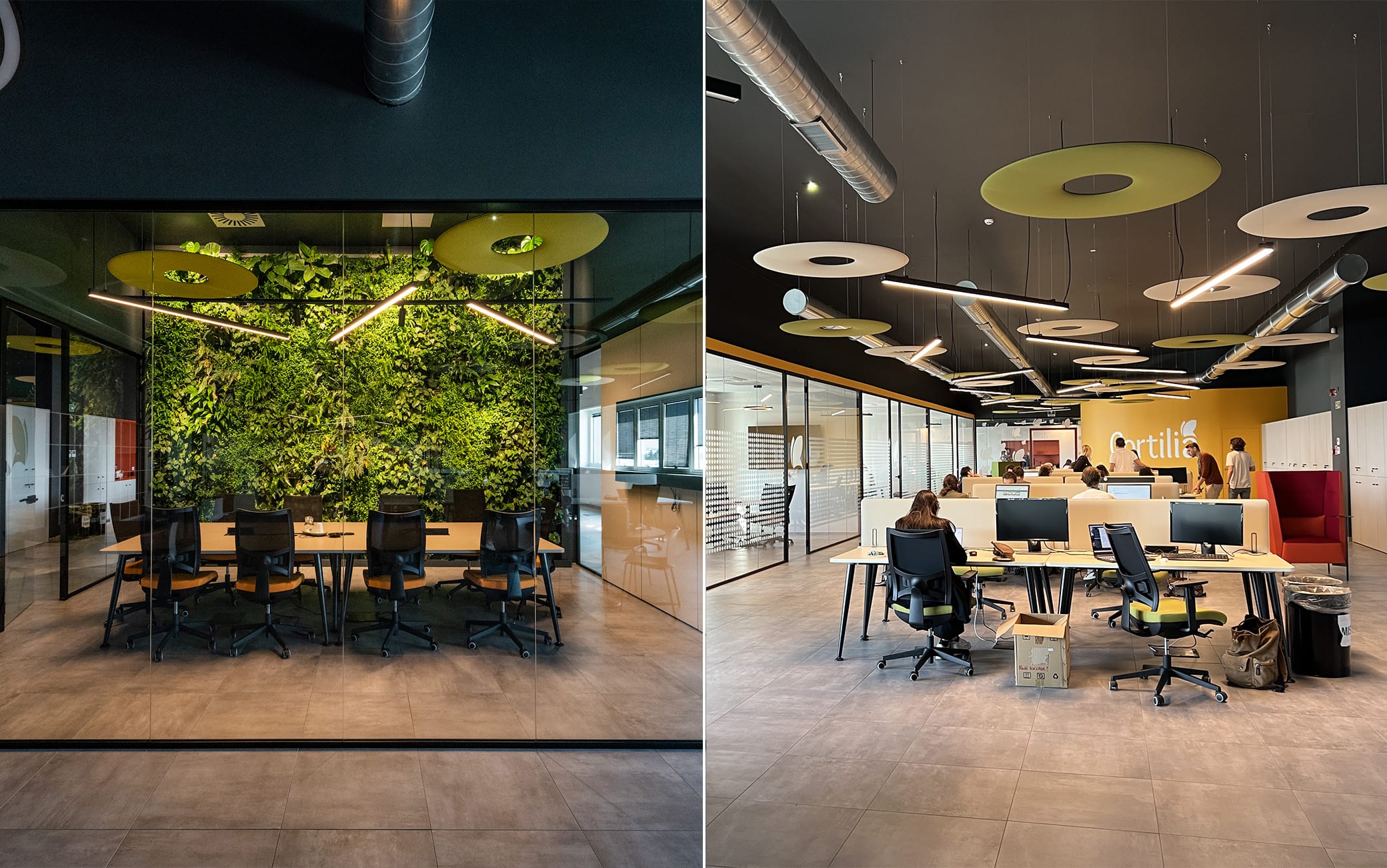 Gli uffici di Cortilia al piano superiore della nuova sede