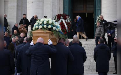 Funerali Nicola Pietrangeli, nella chiesa di santa Maria Gran Madre di Dio. Roma 3 dicembre 2025. 
ANSA/MASSIMO PERCOSSI
