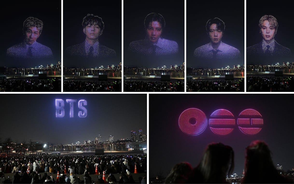BTS The Comeback Live | Arirang, show di droni in attesa del concerto a ...