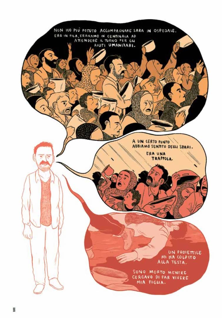 Una tavola tratta da Sara, storia inserita nel volume "Un diavolo muto" con la sceneggiatura di Marco Rizzo e i disegni di Elena Mistrello