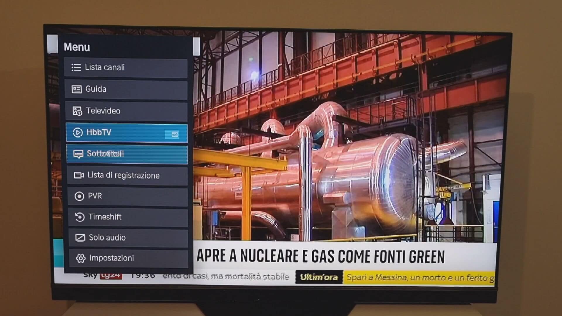 Il pannello di controllo Hisense