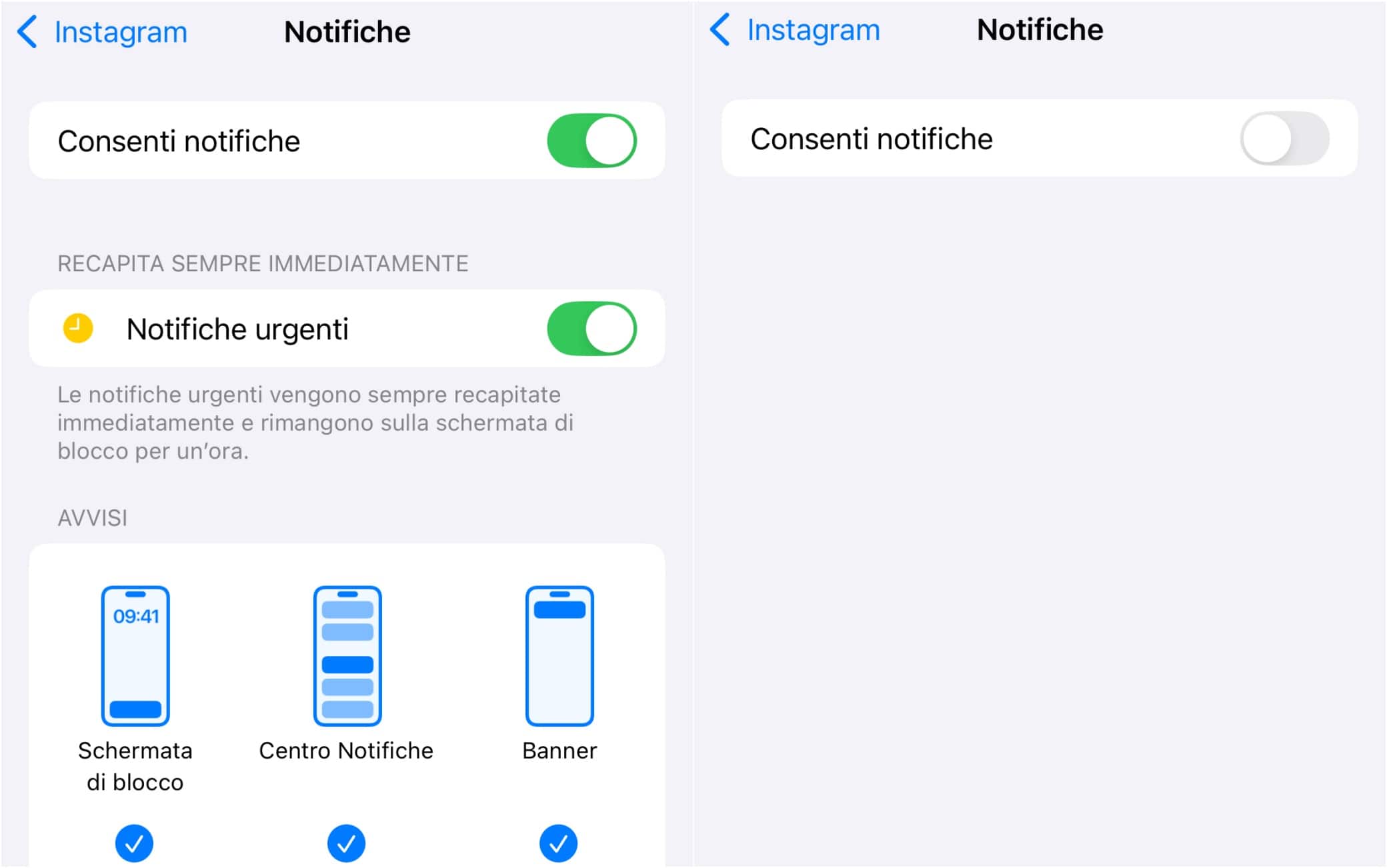 come disattivare le notifiche su instagram