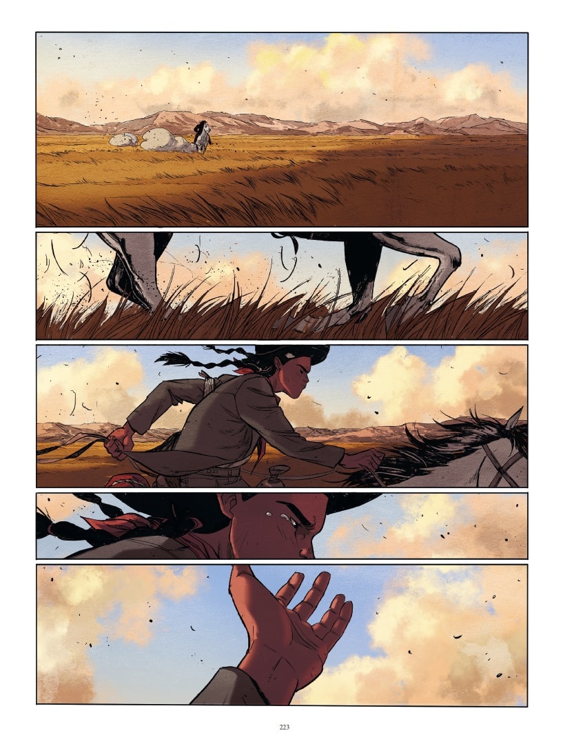 Una tavola tratta da "Hoka Hey!", fumetto di Neyef pubblicato da Tunué