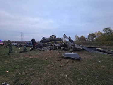 Una immagine dell'elicottero CH 47 dell'operazione Eufor Althea in Bosnia-Erzegovina, precipitato nella zona di Br?ko, al confine con la Serbia, 29 ottobre 2026 PER GENTILE CONCESSIONE KLIX.BA +++ATTENZIONE, CREDIT OBBLIGATORIO+++