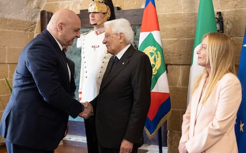 Il Presidente della Repubblica Sergio Mattarella accoglie Joseph Aoun Presidente del Libano in occasione della cerimonia di apertura dei XX Giochi del Mediterraneo Taranto 2026  
(foto di Francesco Ammendola - Ufficio per la Stampa e la Comunicazione della Presidenza della Repubblica)