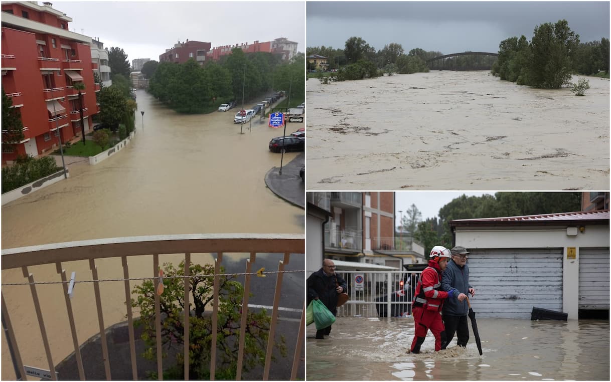 Maltempo in Emilia Romagna, i video di Riccione e Bologna allagate | Sky TG24