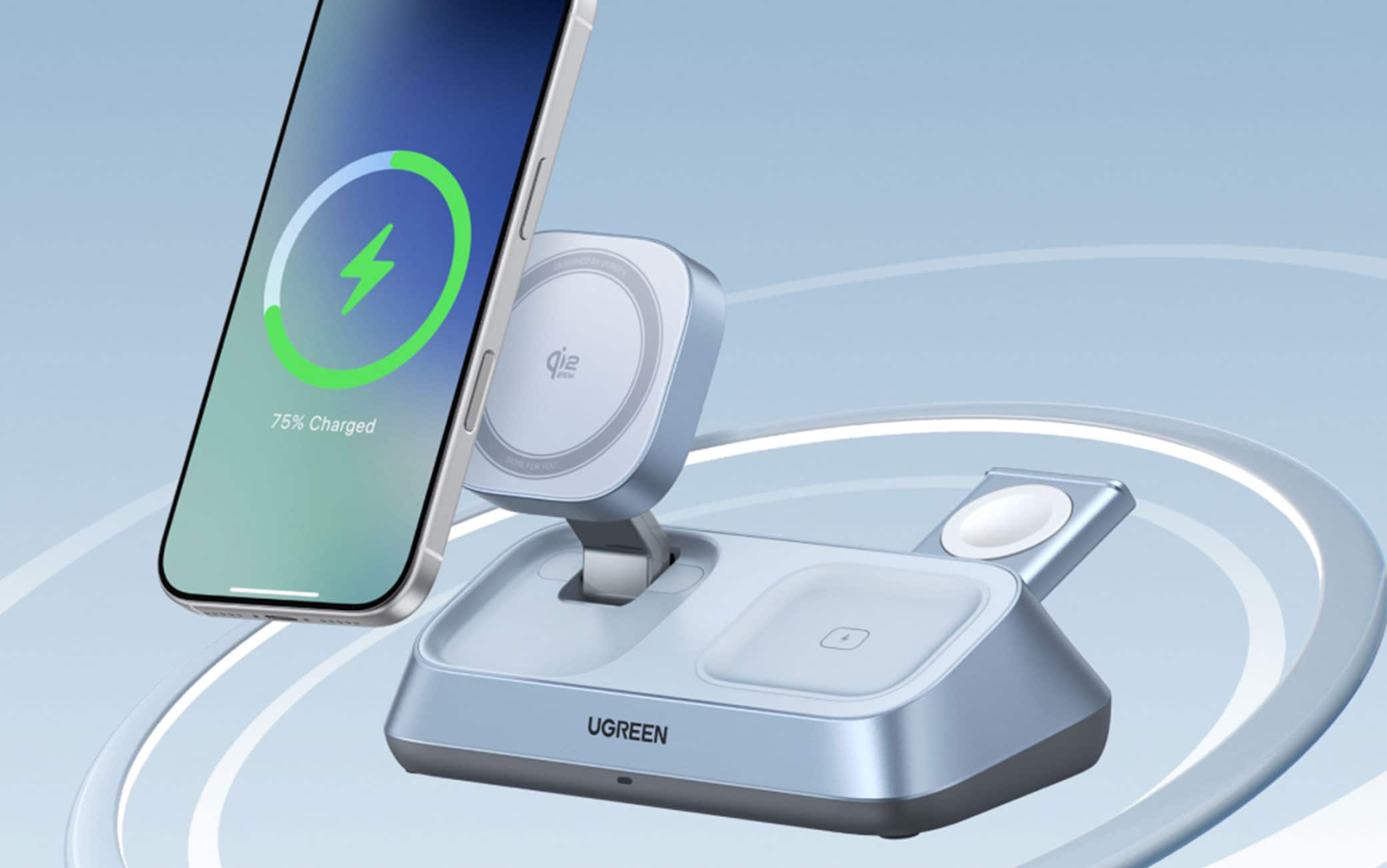 MagFlow 3-in-1 Magnetic Wireless Desktop Charger 25W