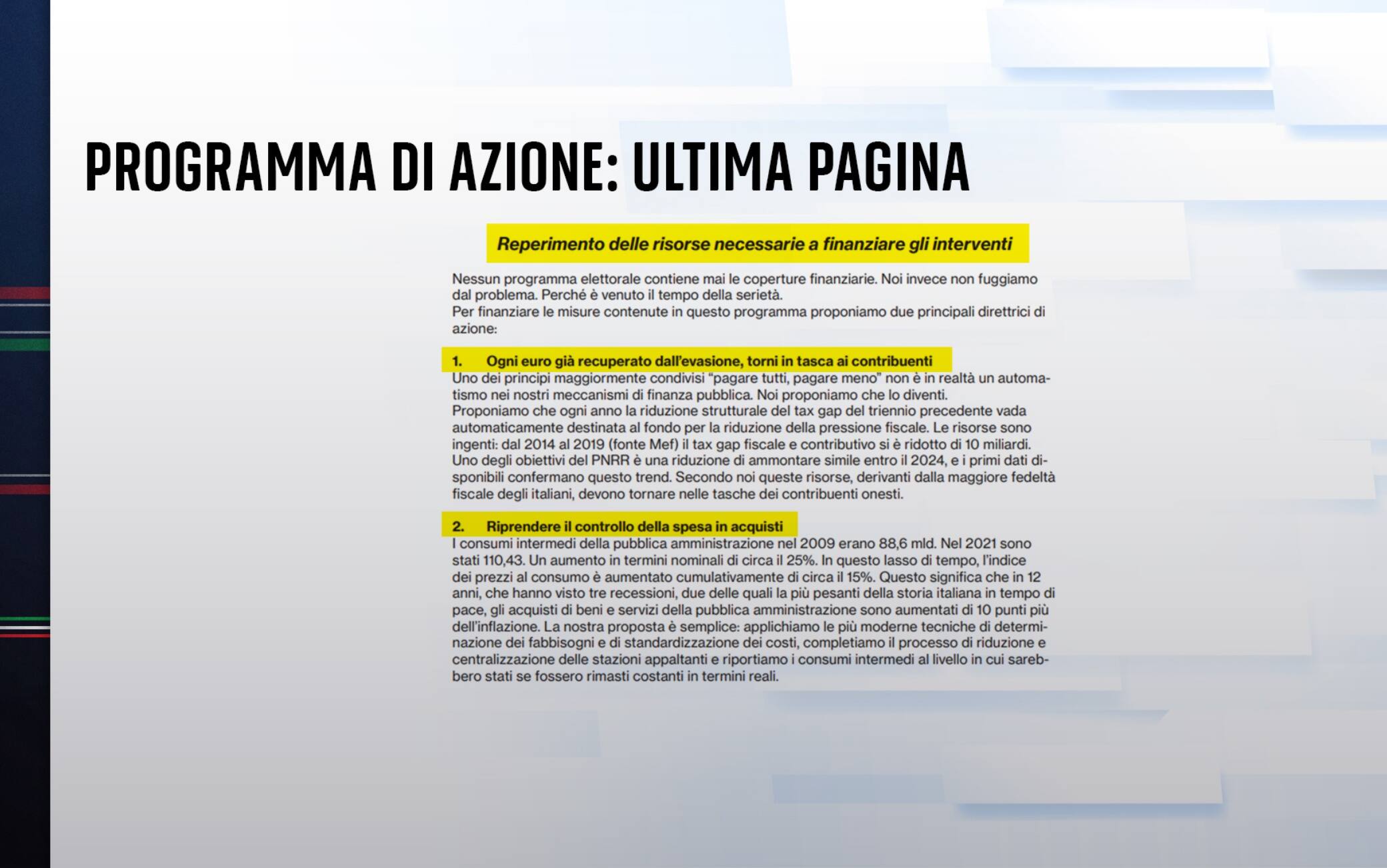 il programma di azione