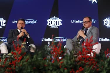 Il leader del M5s Giuseppe Conte ad Atreju, Roma, 13 dicembre 2025. ANSA/MASSIMO BARSOUM