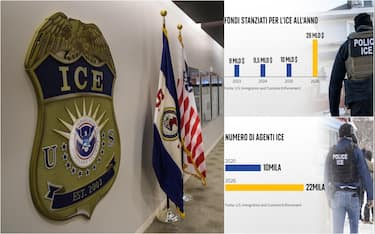 logo ice e due grafiche di numeri
