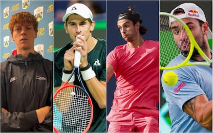 Sinner, Arnaldi, Musetti e Berrettini